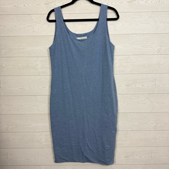 Peruvian Connection Dresses & Skirts - Peruvian Connection Light Heather Blue Sleeveless Sheath Dress Pima Cotton Large